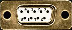 9 pin RS-232 female connector pinout